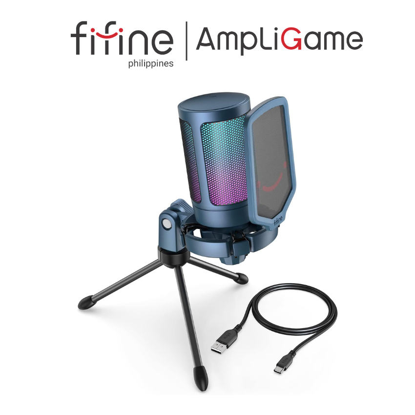 FIFINE AmpliGame A6V USB Condenser Microphone with RGB