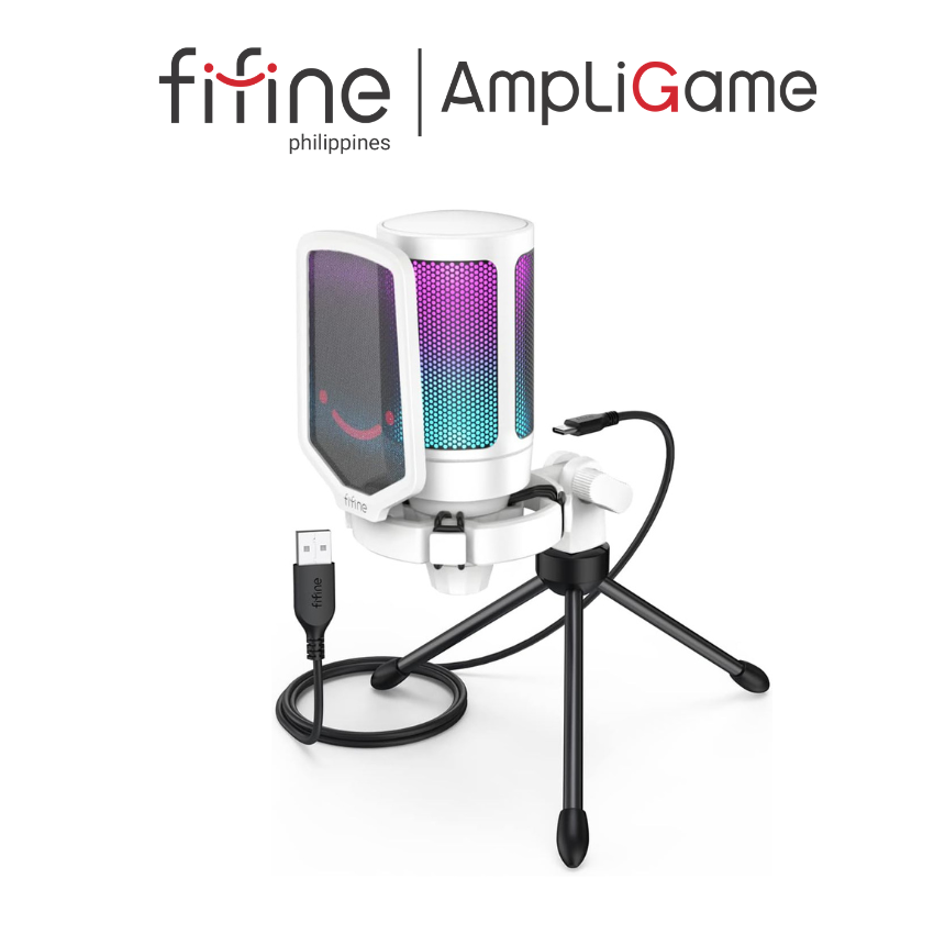 FIFINE AmpliGame A6V USB Condenser Microphone with RGB