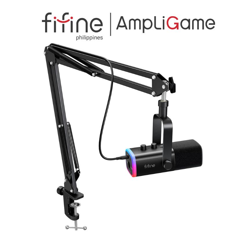 FIFINE AmpliGame AM8 USB/XLR Dynamic Microphone with RGB