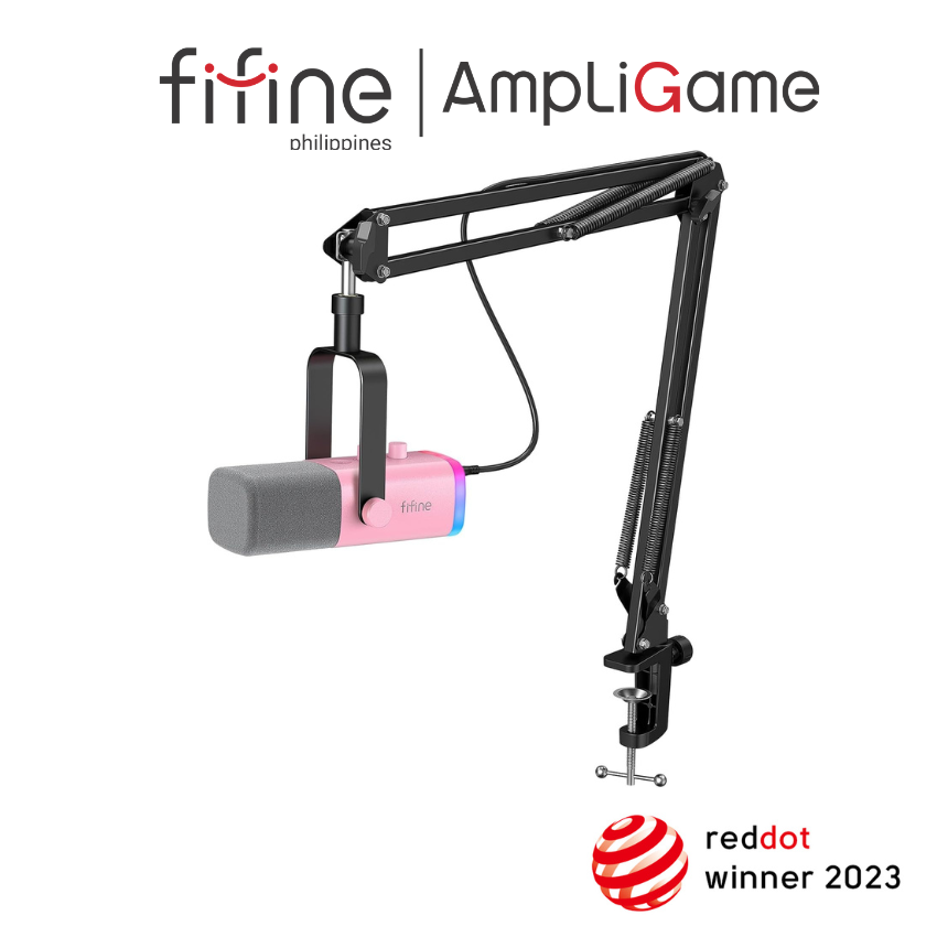 FIFINE AmpliGame AM8 USB/XLR Dynamic Microphone with RGB