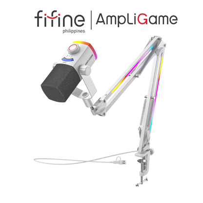 FIFINE AmpliGame AM8 USB/XLR Dynamic Microphone with RGB