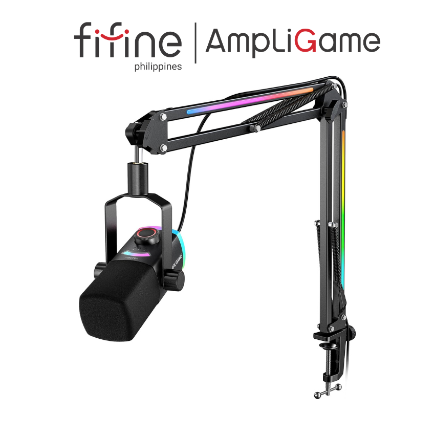 FIFINE AmpliGame AM8 USB/XLR Dynamic Microphone with RGB
