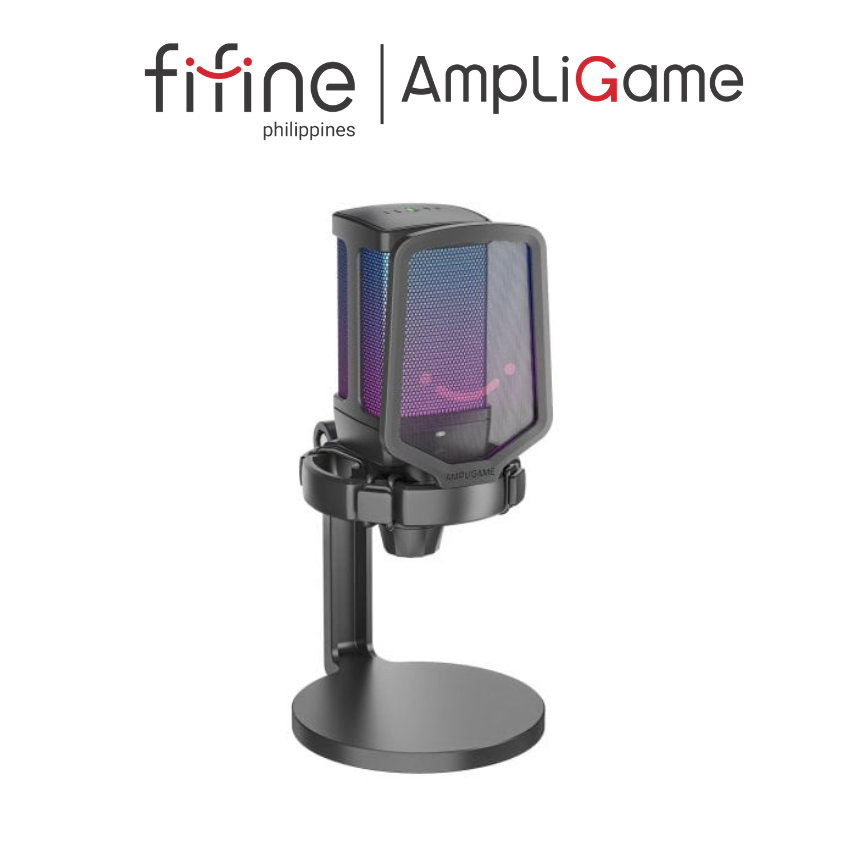 FIFINE AmpliGame Q6 USB Condenser Microphone with RGB